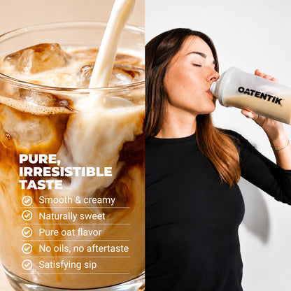 Creamy taste of Oatentik oat drink powder