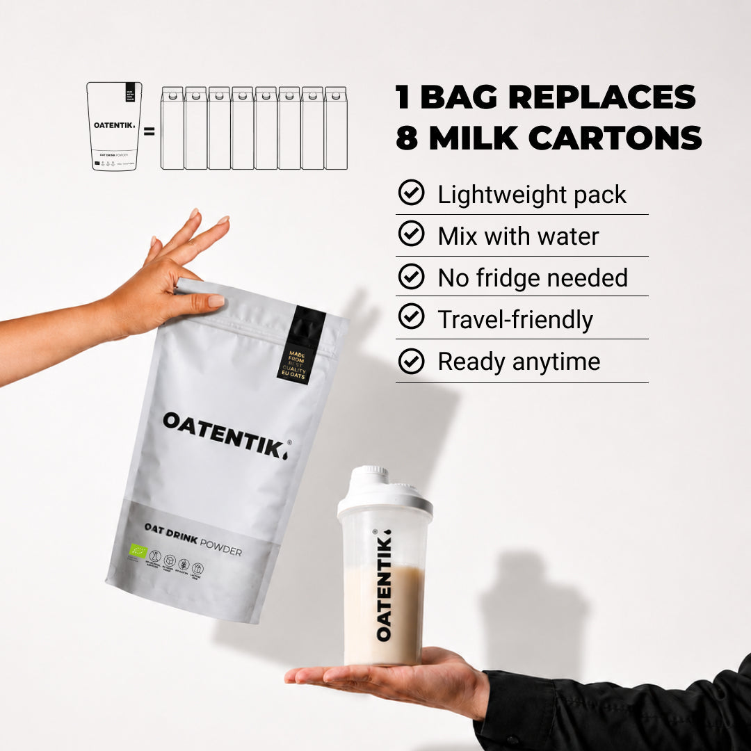 Sustainable Oatentik oat drink powder