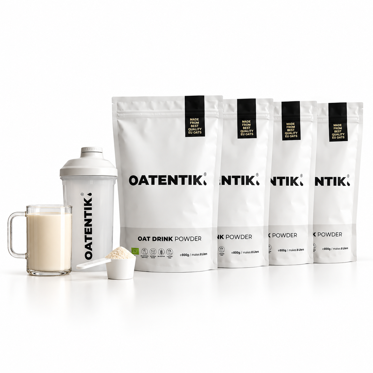 OATENTIK organic oat drink powder – 4 bags (4 × 800 g)