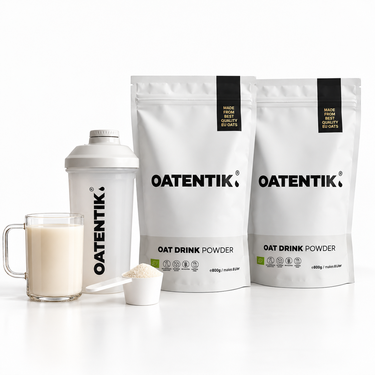 OATENTIK organic oat drink powder – 2 bags (2 × 800 g)