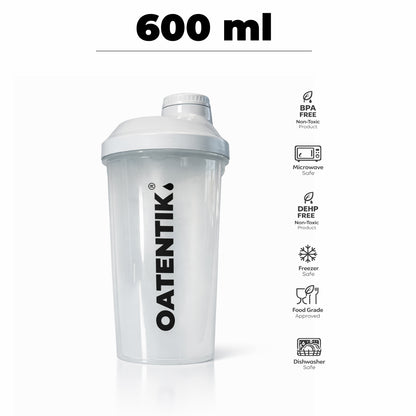 OATENTIK leak-proof oat drink shaker bottle, 600ml